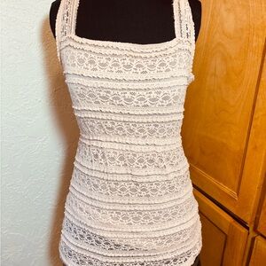 Max Studio Blush Pink Lace Top Size small